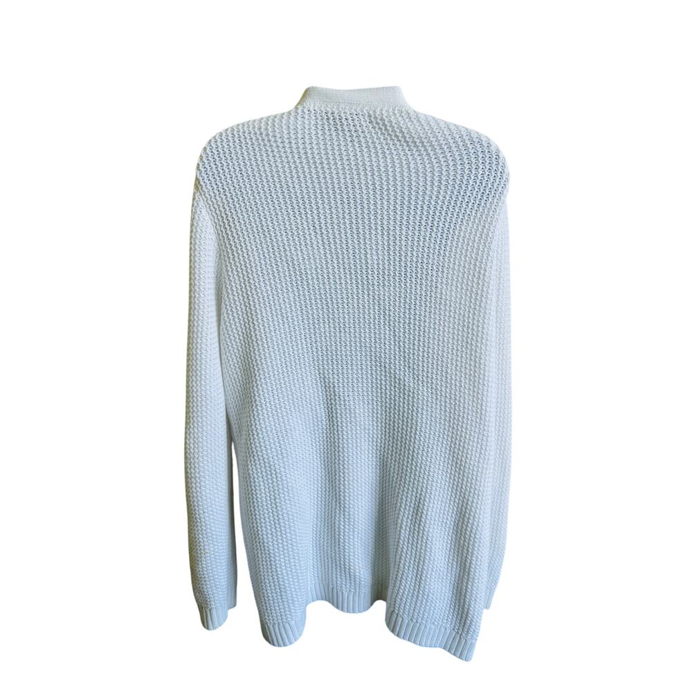 Tommy Bahama XL White Open Front Knit Cardigan Resort Coastal Minimalist - Picture 3 of 4